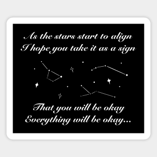 You Will Be Okay Song Helluva Boss Octavia and Stolas Astrology Positive Quote Magnet